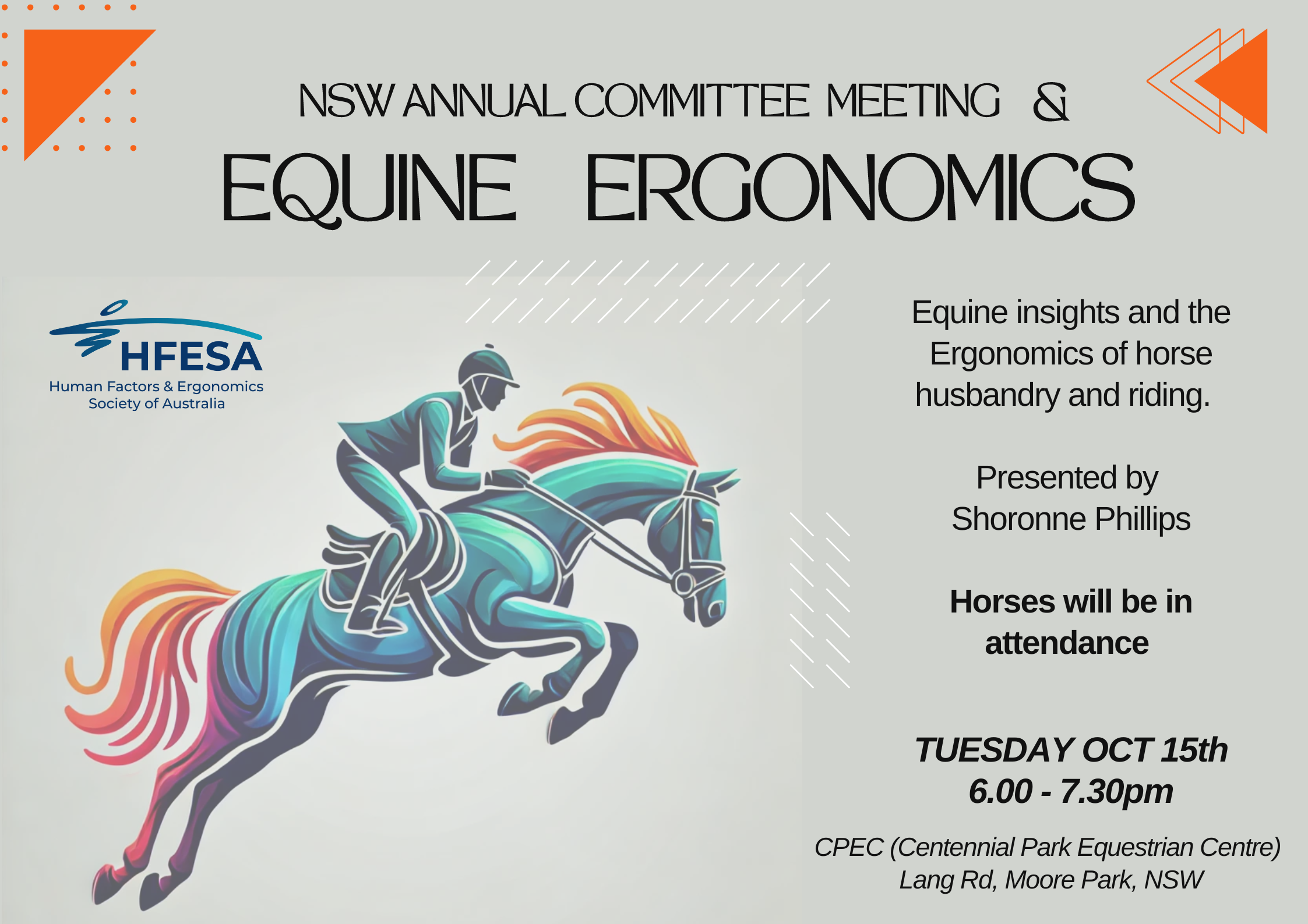 HFESA PD - Equine Ergonomics